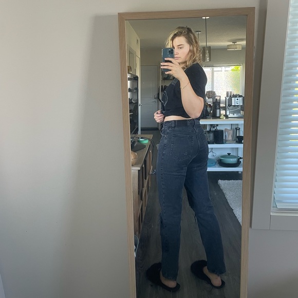 Abercrombie 90s Straight High Rise Jean Curve Love - Picture 4 of 7